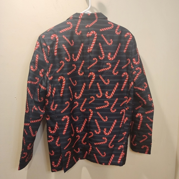Ugly Christmas Blazer For Men Light Up Eith Candy Cane Slim Fit size M - Picture 2 of 9